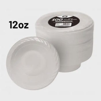 100 12oz Plastic Bowls