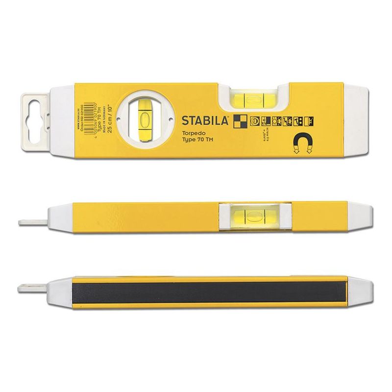 Stabila 70TM Torpedo Level 22cm Magnetic Base Stabila - RockBottom Nothampton