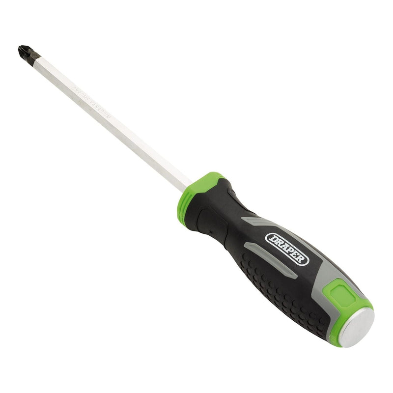 Draper Pound Thru Pozi Soft Grip Screwdriver, PZ3 x 150mm Draper - Town Tools