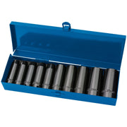 Draper HI-TORQ Metric Deep Impact Socket Set, 1/2" Sq. Dr. (10 Piece) Draper - Town Tools 