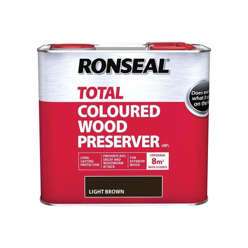 Ronseal Trade Total Wood Preserver Light Brown 2.5 litre Ronseal - RockBottom Nothampton