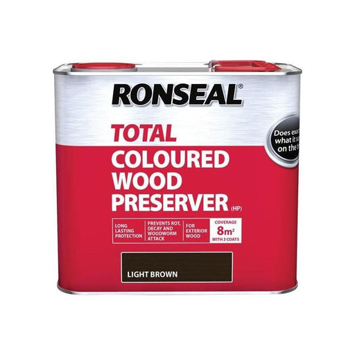 Ronseal Trade Total Wood Preserver Light Brown 2.5 litre Ronseal - RockBottom Nothampton