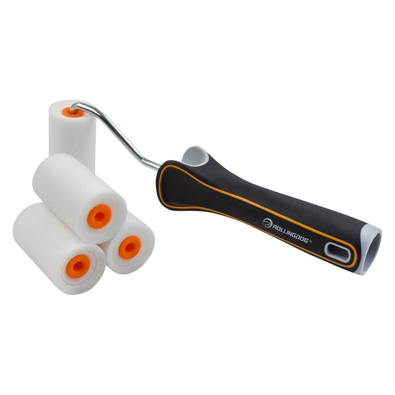 Rollingdog Super-Edge Mini High-Density Paint Roller Set, 2"/50mm (5 Piece) Draper - Town Tools