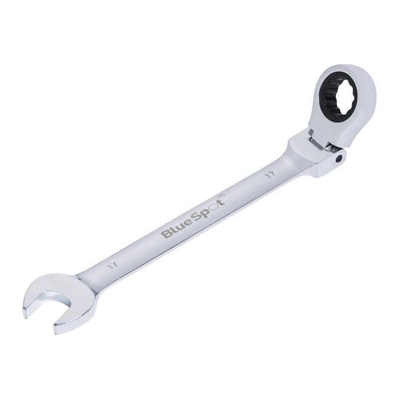 Bluespot Tools 180° Flexible Head Ratchet Spanner 17mm BlueSpot Tools - RockBottom Northampton