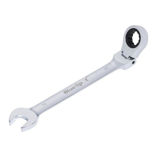 Bluespot Tools 180° Flexible Head Ratchet Spanner 17mm BlueSpot Tools - RockBottom Northampton