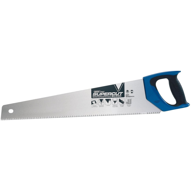 Draper Supercut Soft Grip Hardpoint Handsaw, 550mm/22", 7tpi/8ppi 49286 Draper - Town Tools 