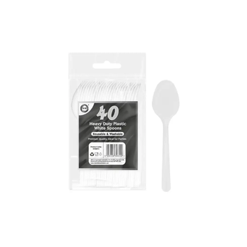 40 White Spoons