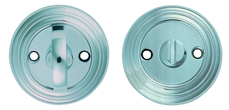 Turn & Release On Round Rose (4.9 X 67Mm Spindle) - (Face Fix) - Polished Chrome 55MM