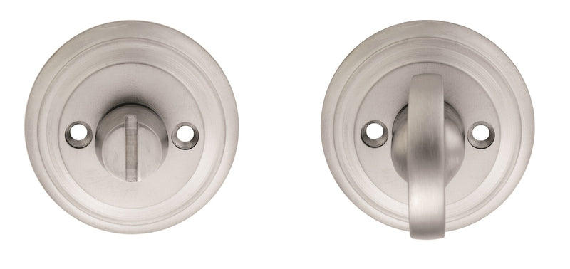Turn & Release On Round Rose (4.9 X 67Mm Spindle) - (Face Fix) - Satin Chrome 55MM
