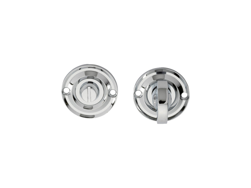 Turn & Release On Round Rose Small (4.9 X 67Mm Spindle) - (Face Fix) - Polished Chrome 42MM