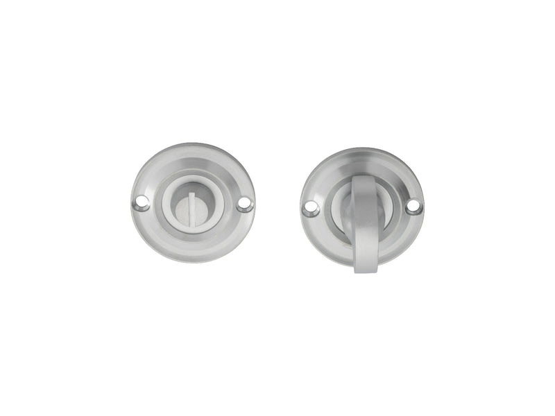 Turn & Release On Round Rose Small (4.9 X 67Mm Spindle) - (Face Fix) - Satin Chrome 42MM
