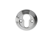 Escutcheon Euro Profile Round Face Fix - Polished Chrome 55MM