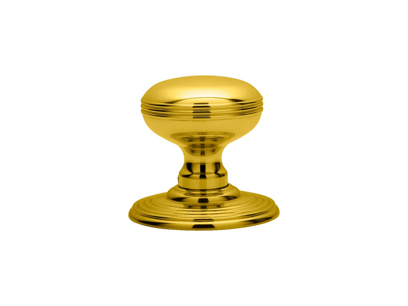 Ringed Knob (Concealed Fix) - Polished Brass