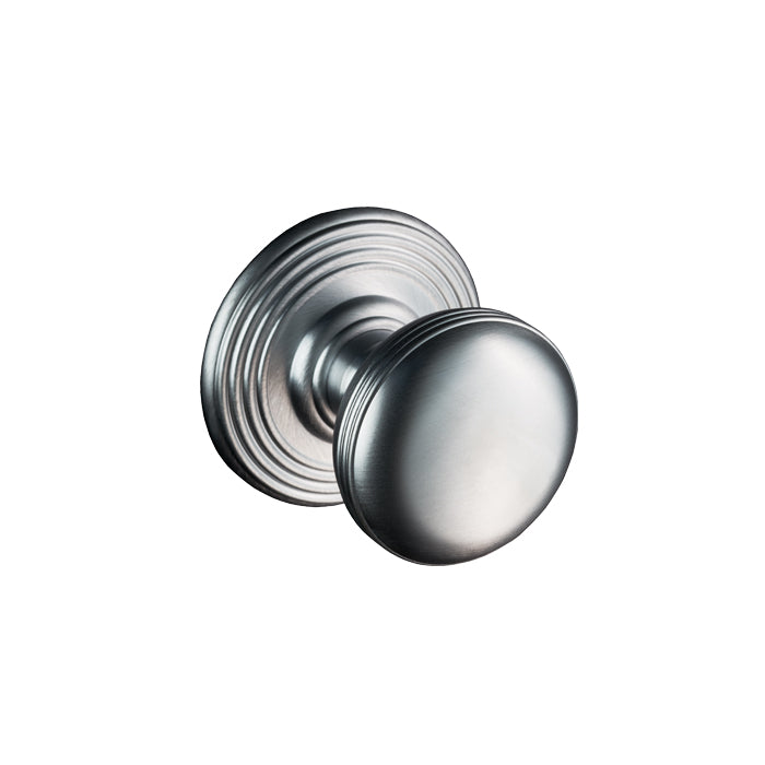Ringed Knob (Concealed Fix) - Satin Chrome