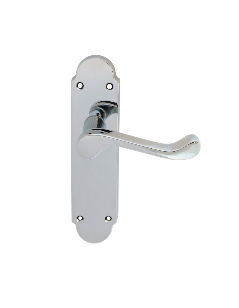 Oakley Lever On Face-Fix Backplate - Latch - Polished Chrome 170MM X 42MM