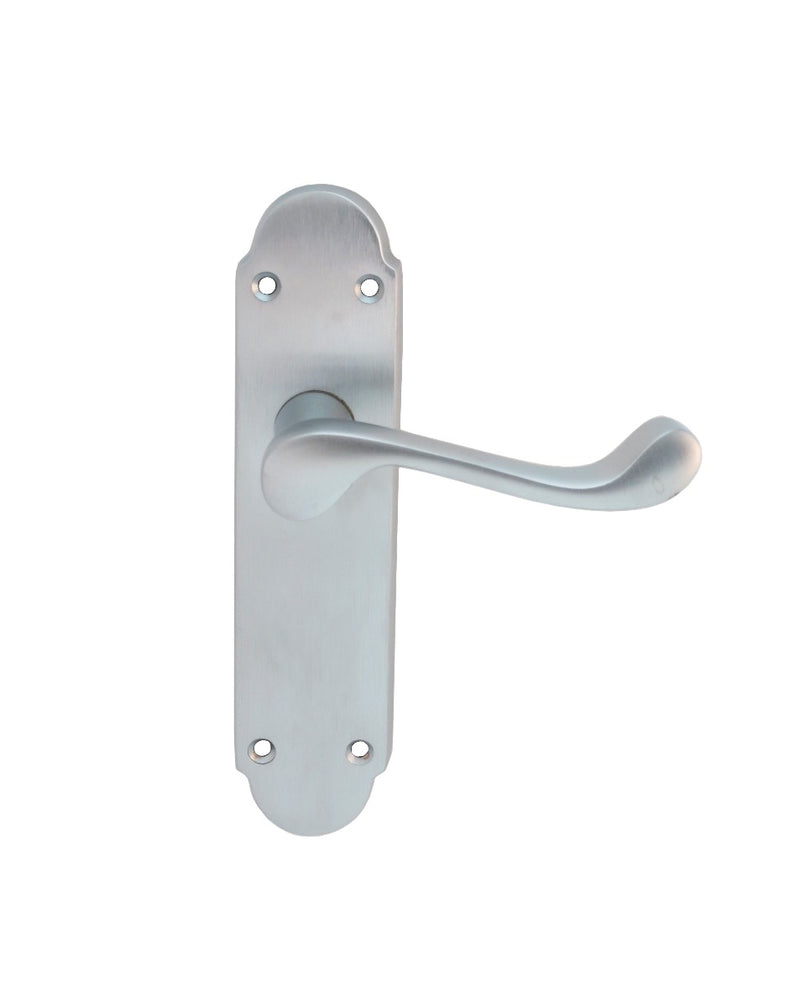 Oakley Lever On Face-Fix Backplate - Latch - Satin Chrome 170MM X 42MM