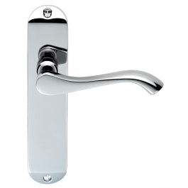Andros Lever On Backplate - Latch - Polished Chrome 180MM X 40MM