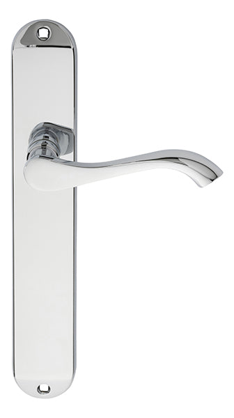 Andros Lever On Backplate - Latch - Polished Chrome 242MM X 40MM