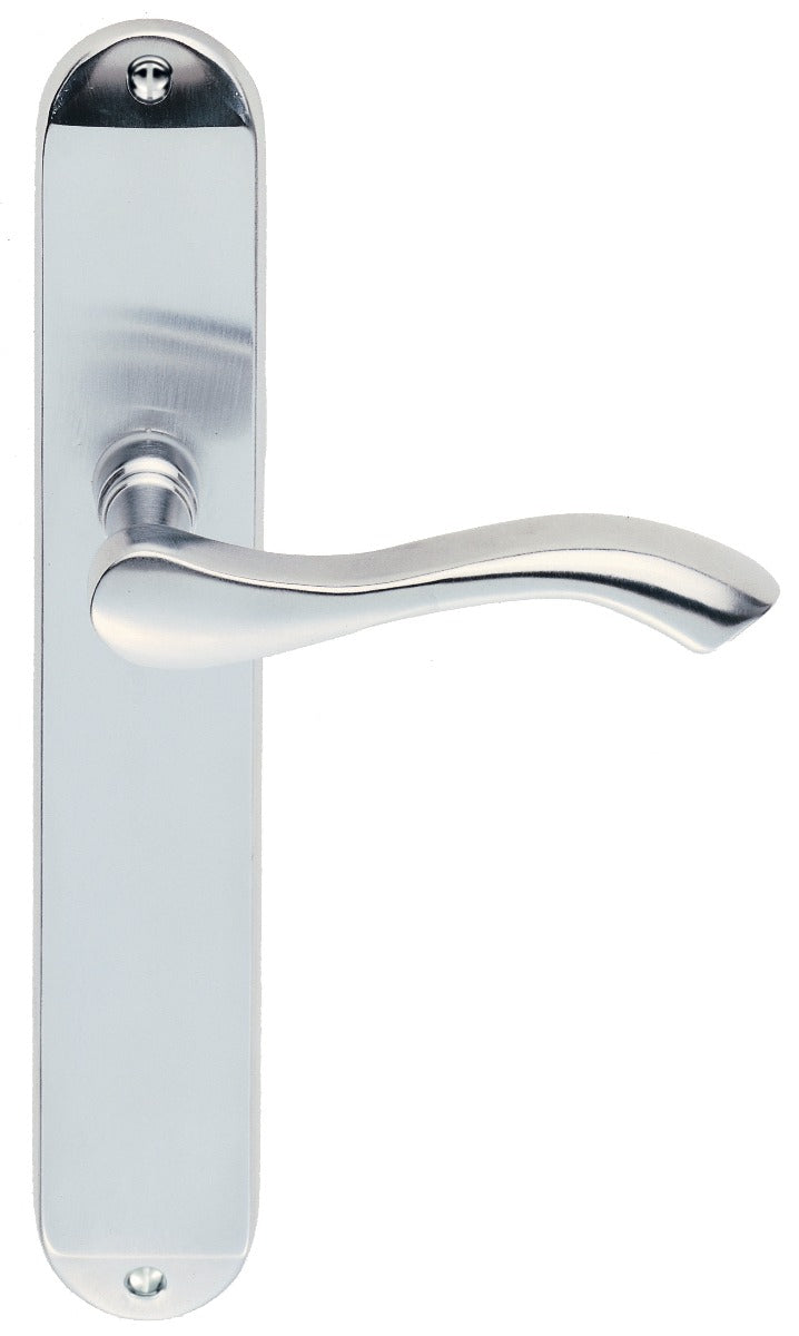 Andros Lever On Backplate - Latch - Satin Chrome 242MM X 40MM