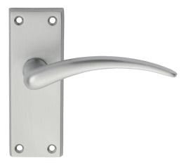 Wing Lever On Backplate - Latch - Satin Chrome
