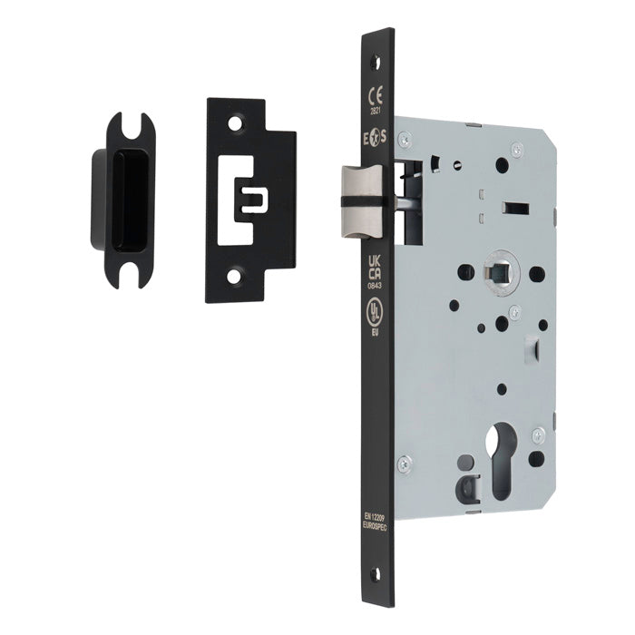 60Mm Din Latch - Square - Matt Black