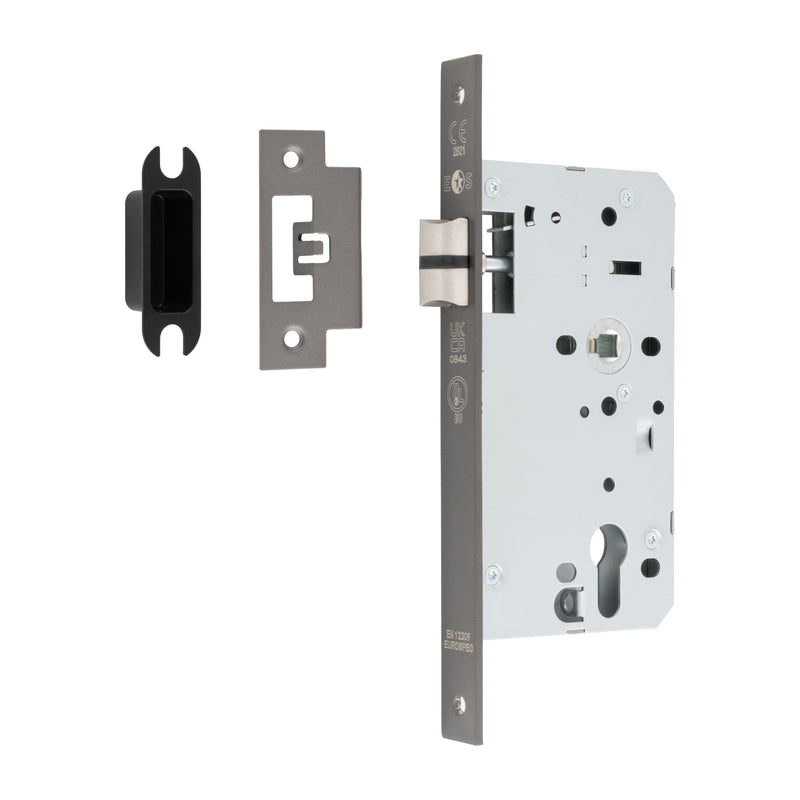 60Mm Din Latch - Square - Matt Bronze