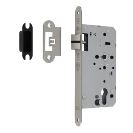 60Mm Din Latch - Radius - Satin Stainless Steel