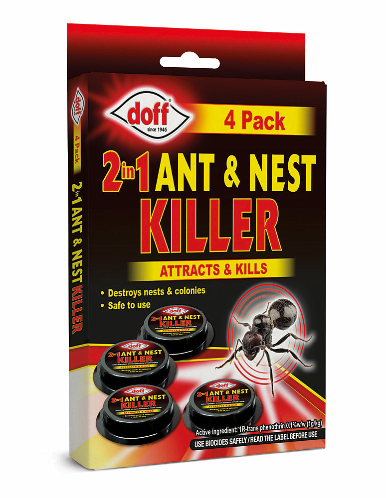 Doff 2 in 1 Ant & Nest Killer - Bait Station, contains 2 bait stations