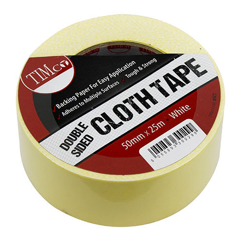 TIMCO Double Sided Cloth Tape White
