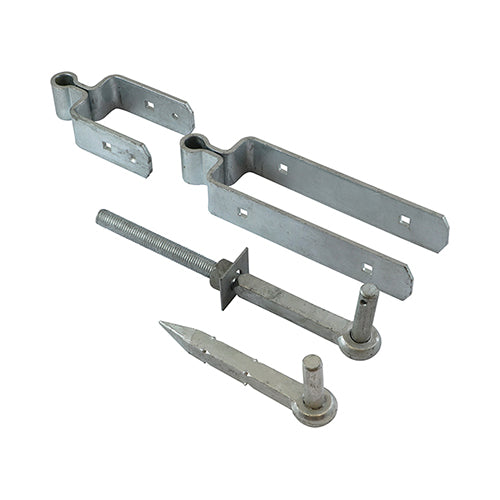 TIMCO Standard Double Strap Gate Hinge Set Hot Dipped Galvanised