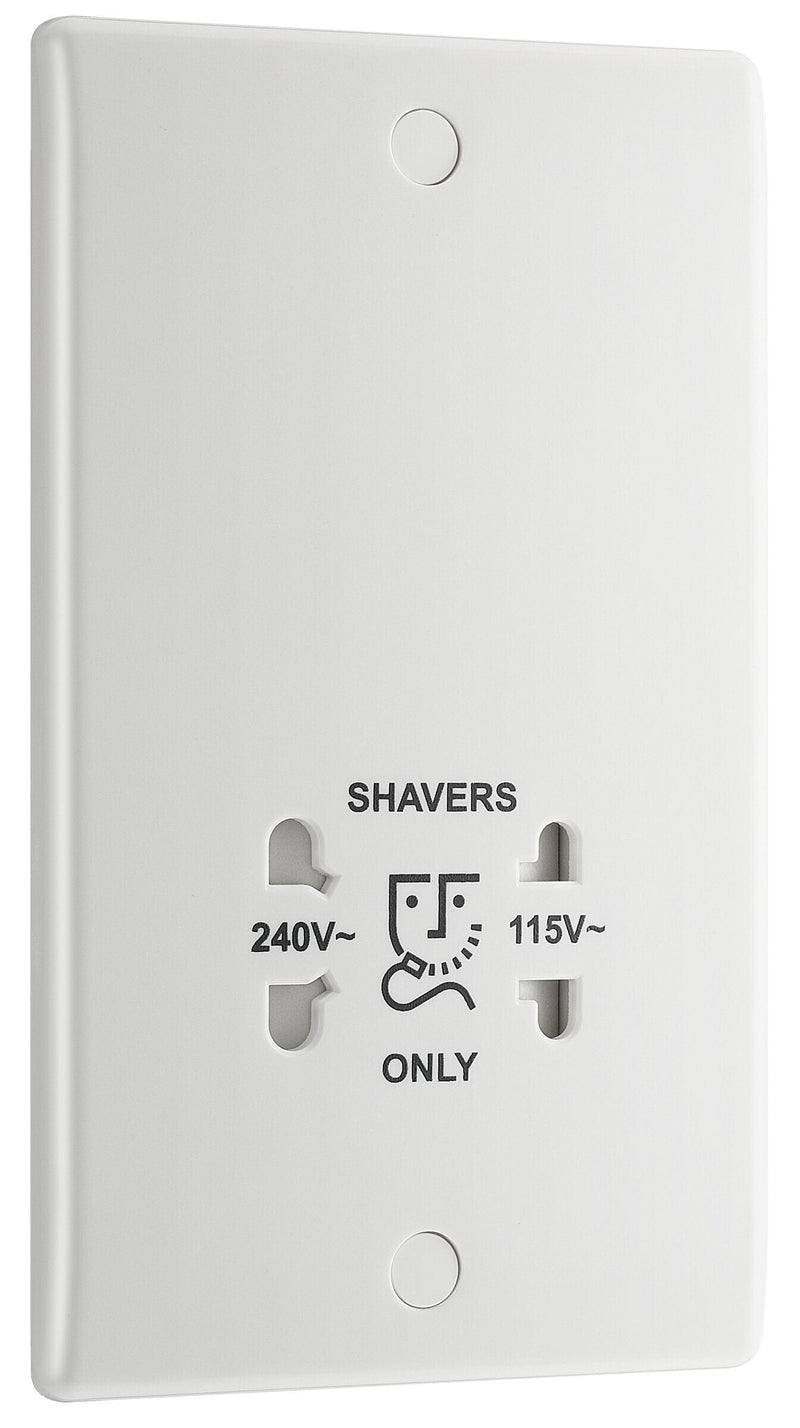 BG Electrical 800 Series - 115/240V dual voltage shaver socket
