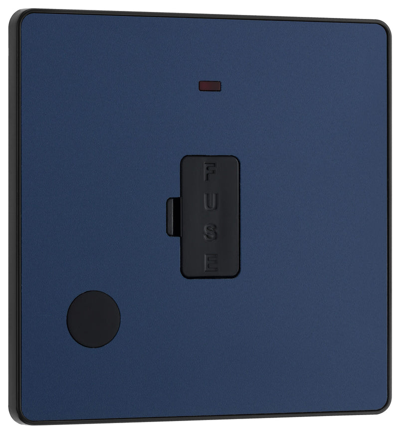 BG Electrical Evolve Matt Blue - Unswitched and fused