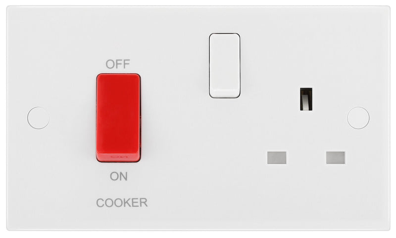 BG Electrical 900 Series - 45A double pole, with switched socket