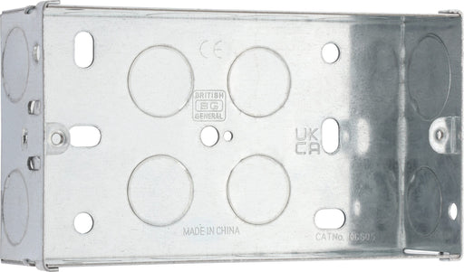 BG Electrical Contractor - Steel Knockout Box, Double, 35mm