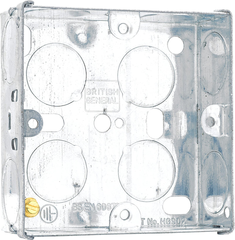 BG Electrical Contractor - Steel Knockout Box, Single, 25mm