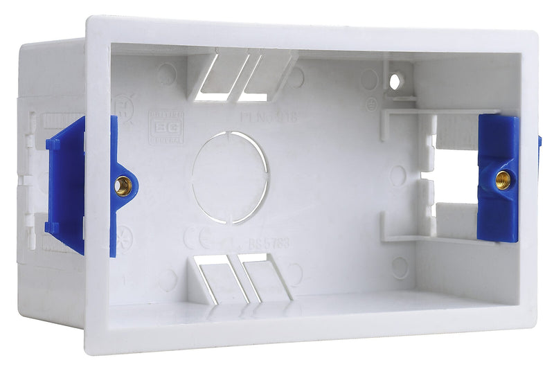 BG Electrical Contractor - Double Rectangular Dry Lining Box, 47mm