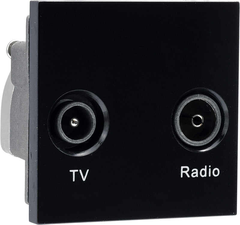 BG Electrical Euro Module - TV and radio - TV IEC male radio IEC female