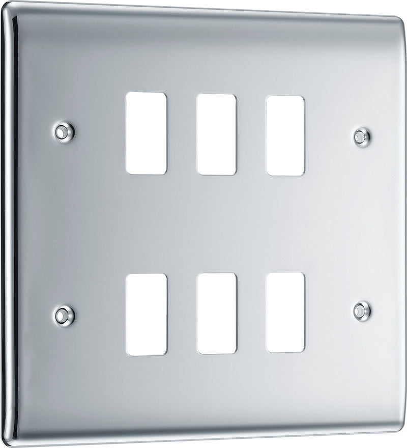 BG Electrical Grid - 6 module, square