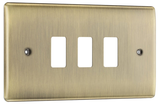 BG Electrical Grid - 3 module, rectangular