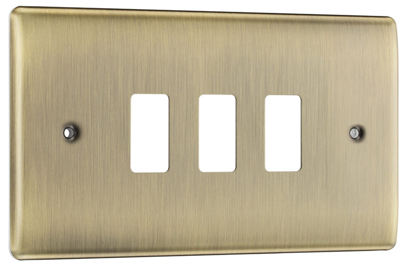 BG Electrical Grid - 3 module, rectangular