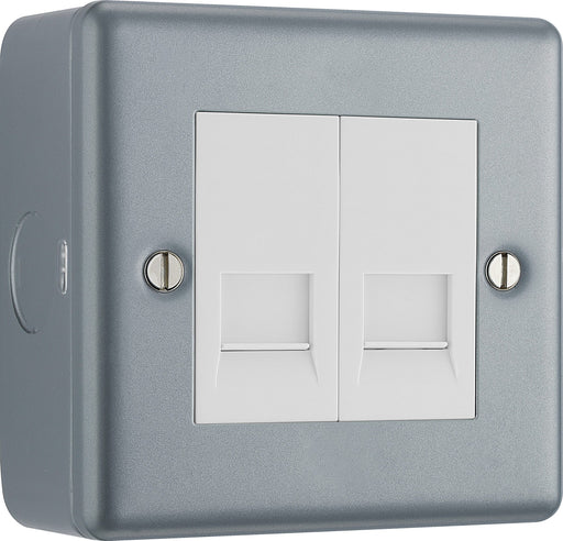 BG Electrical Metal Clad - Double, telephone socket, master