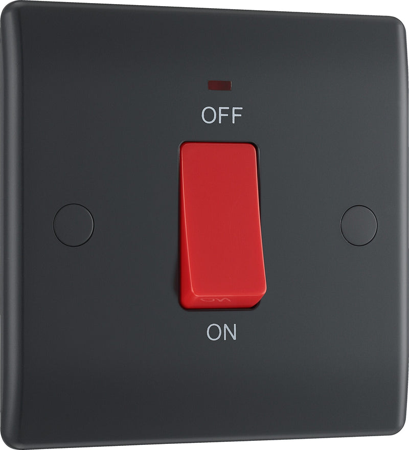 BG Electrical Part M - 45A, double pole, single plate, with indicator