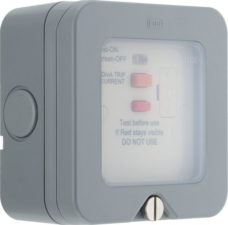 BG Electrical Weatherproof Storm - Unswitched and fused Type A RCD, IP66