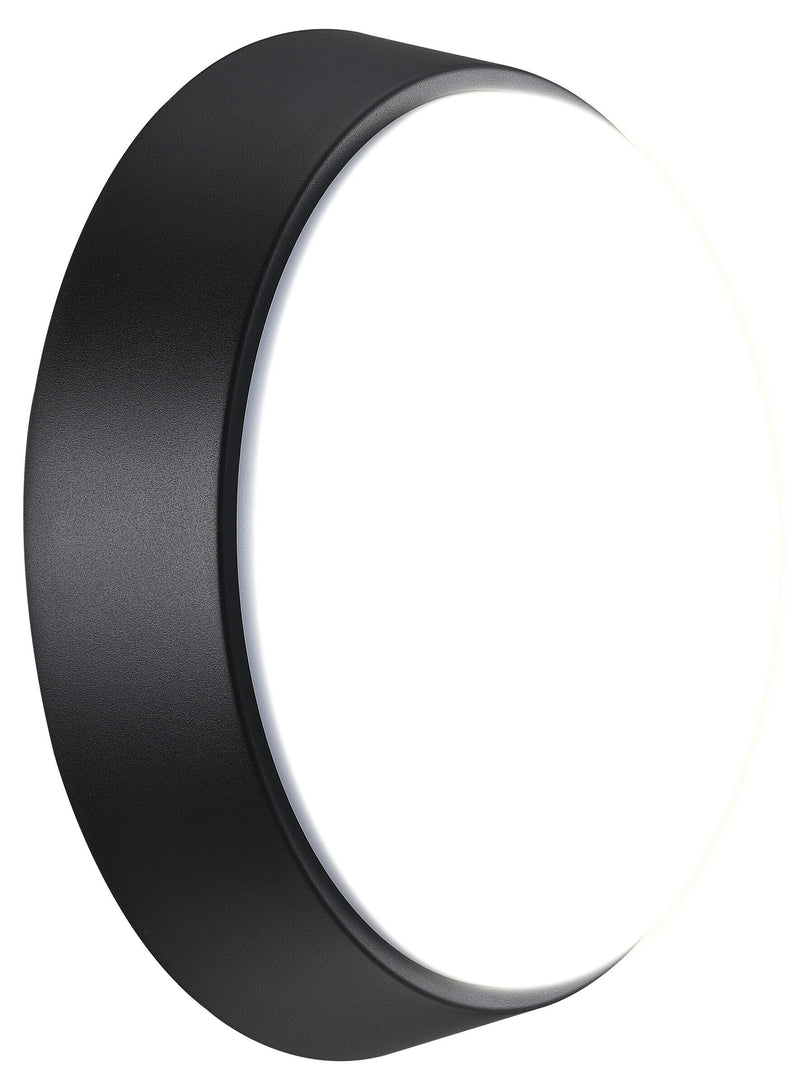 Luceco Ext Residential - Exterior residential bulkhead round 700lumens with white or black bezel