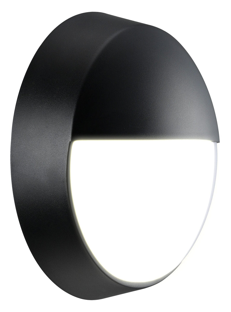 Luceco Ext Residential - Exterior residential bulkhead eyelid 400lumens with white or black bezel