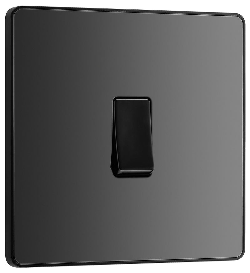 BG Electrical Evolve Black Chrome - Single, 2 way switch