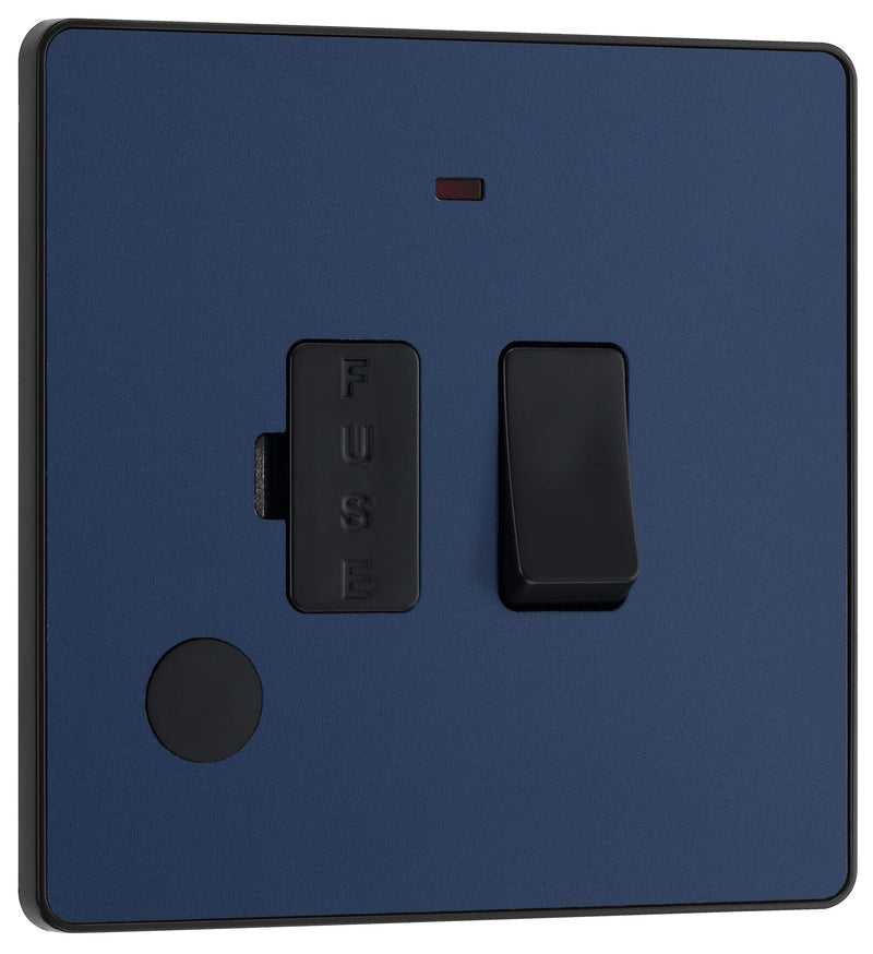 BG Electrical Evolve Matt Blue - Switched and fused with indicator