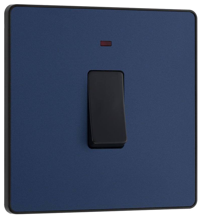 BG Electrical Evolve Matt Blue - 20A, double pole, with indicator