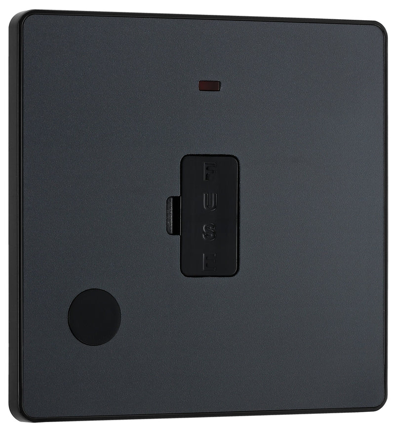 BG Electrical Evolve Matt Grey - Unswitched and fused