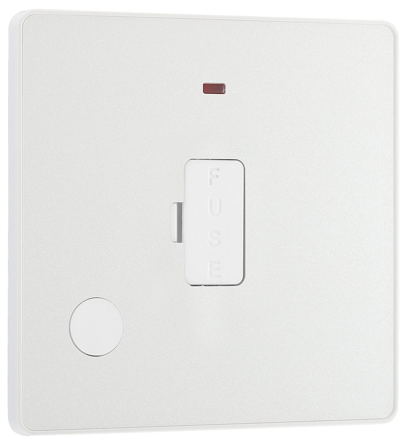 BG Electrical Evolve Pearlescent White - Unswitched and fused